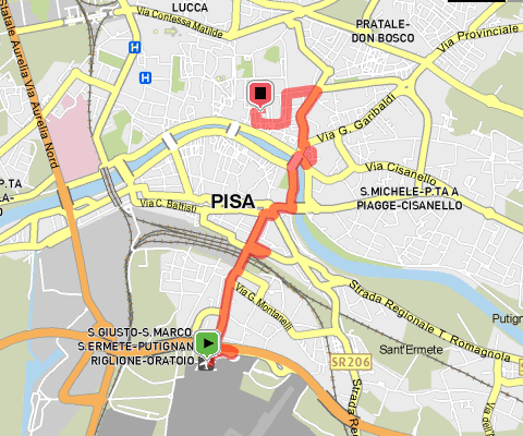 Mappa dall'Aeroporto